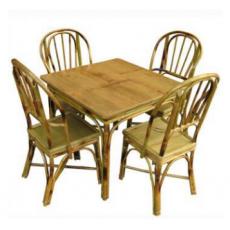 竹制餐桌餐椅圓桌套件庭院戶外快餐店飯店面館經(jīng)濟型竹子桌椅組合 小沙發(fā)